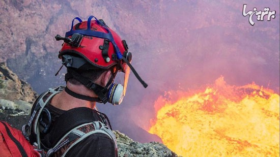 مارشمالو خوری در دل آتشفشان! +عکس