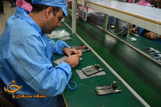عکس: خط تولید گوشی ایرانی GLX
