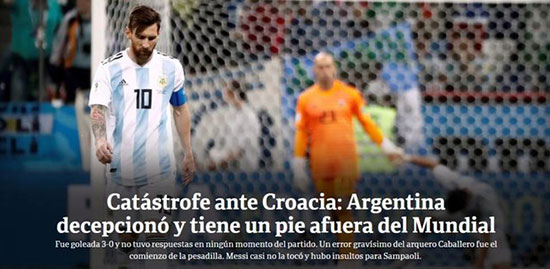 حمله رسانه‌های آرژانتینی به تیم ملی کشورشان