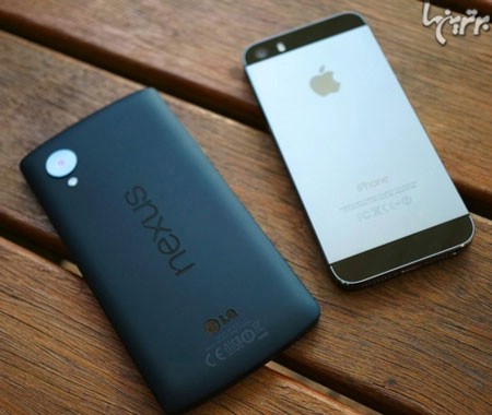 Nexus 5 گوگل در مقابل iPhone 5s اپل