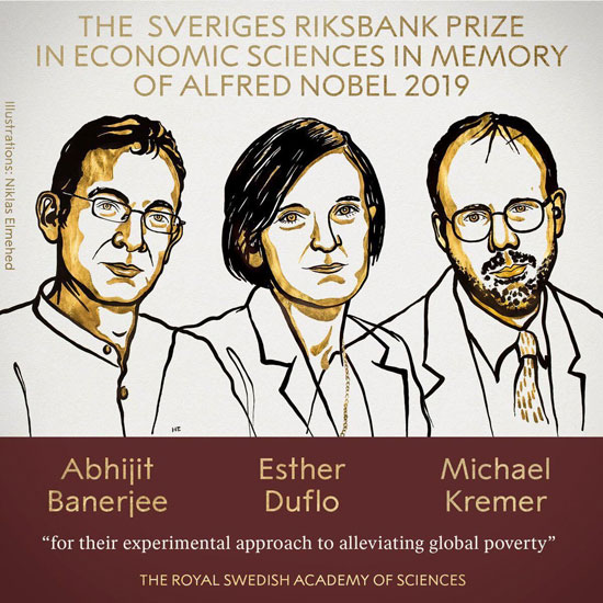برندگان نوبل اقتصاد ۲۰۱۹ از سه قاره معرفی شدند