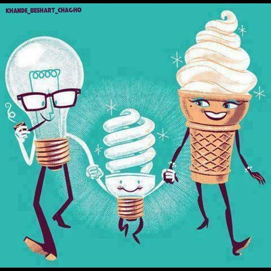 عکس: محصول ازدواج لامپ و بستنی!