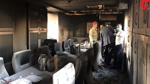مهار آتش‌سوزیِ بیمارستان بقیه الله تهران