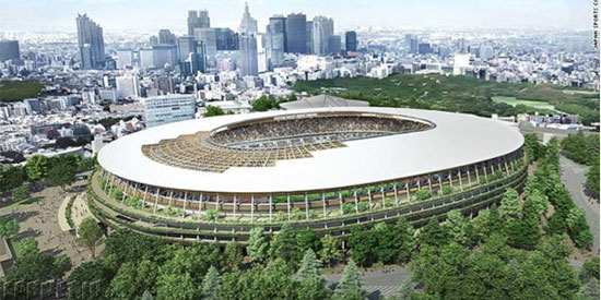 تصویر طراحی استادیوم المپیک 2020 ژاپن
