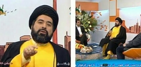 عکس: لباس متفاوت یک روحانی در برنامه زنده