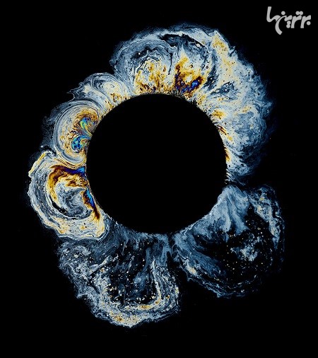 تصاویر عجیب و زیبا از لکه های نفتی