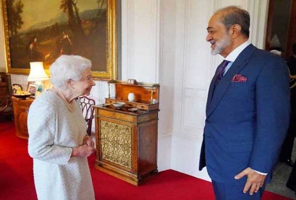 تصاویری از دیدار سلطان عمان با ملکه انگلیس