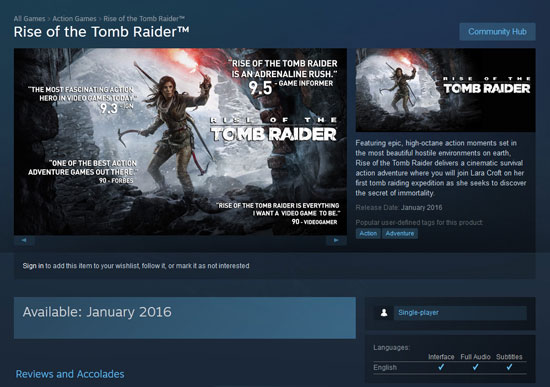 زمان عرضه نسخه جدید بازی Tomb Raider