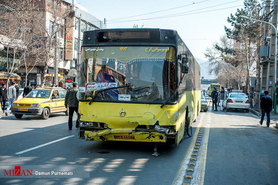 تصادف مرگبار اتوبوس با 15 خودرو در کرج