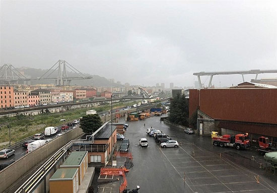 سقوط مرگبار پل «جنوا» در ایتالیا