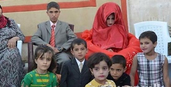 ازدواج اجباری پسر 14 ساله عراقی +عکس