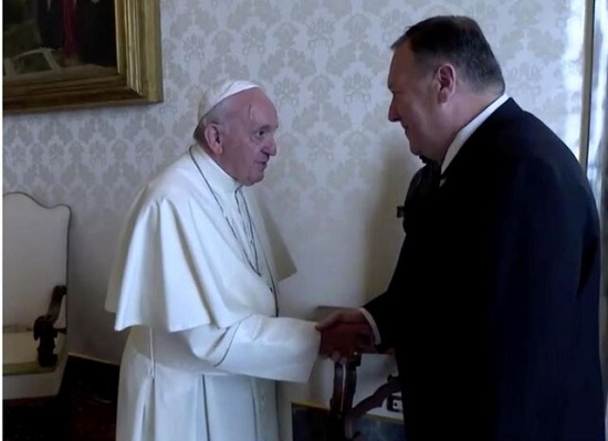 پمپئو با پاپ فرانسیس دیدار کرد