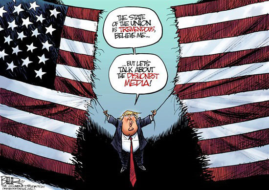 کاریکاتور: ایالات پاره شده آمریکا!