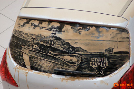 عکس: آثار هنری روی ماشین های کثیف
