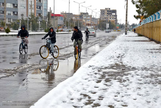 عکس: بارش برف کم نظیر در زاهدان