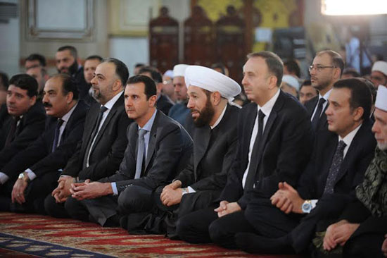 عکس: بشار اسد در مراسم میلاد پیامبر (ص)