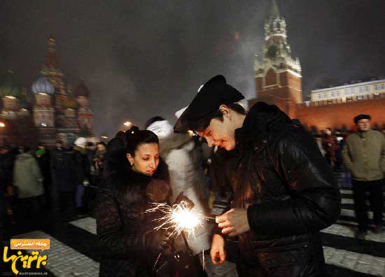 جشن آغاز سال 2012 در جهان به روایت تصاویر