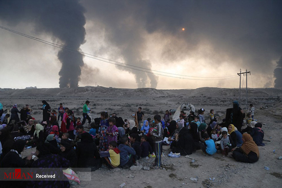 آتش زدن چاه های نفت به دست داعش