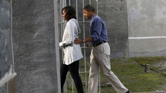 بازدید اوباما از زندان نلسون ماندلا +عکس