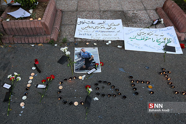 تصاویر؛ تجمع در اعتراض به قتل «فلوید» در تهران