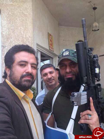 عکس: خبرنگار صدا و سیما در کنار ابوعزرائیل