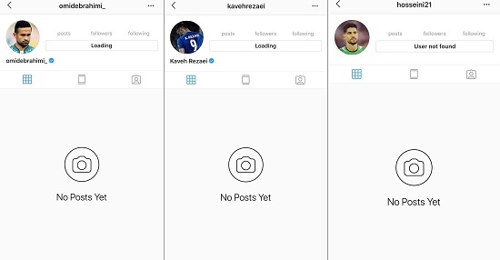 غیرفعال کردن اینستاگرام بازیکنان تیم ملی