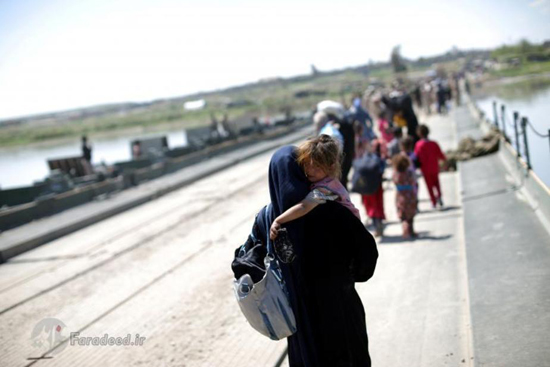 فرار زنان و کودکان از دست داعش