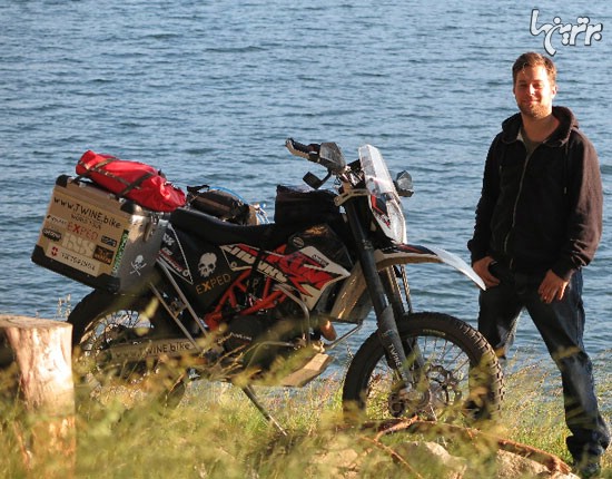از زوریخ تا تهران با موتورسیکلت دیوید کرتز