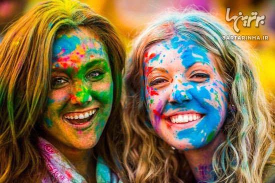 تصاویری دیدنی از جشنواره رنگ ها در آمریکا