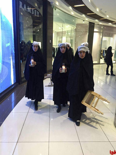 رژه دختران پوشیه‌ پوش در تهران +عکس