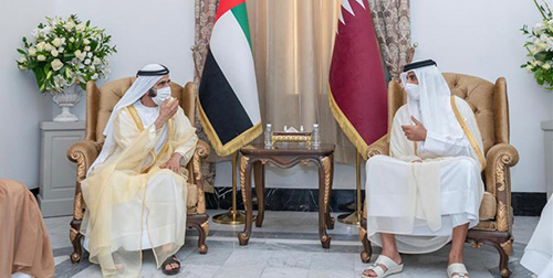 دیدار حاکم دبی با امیر قطر پس از چهار سال