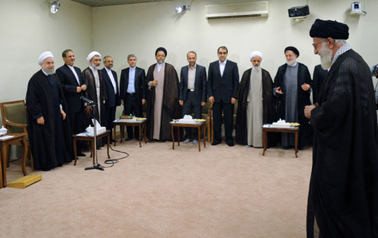 عکس: دیدار روحانی و هیات دولت با رهبری