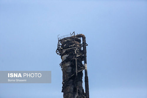 عکس: پتروشیمی ماهشهر پس از مهار آتش