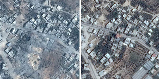 تصاویر هوایی از غزه؛ قبل و بعد از جنگ