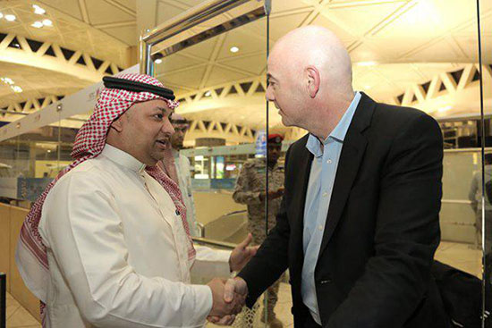 رئیس فیفا به عربستان رفت