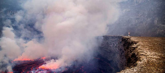 دریاچه ای از آتش در کنگو +عکس