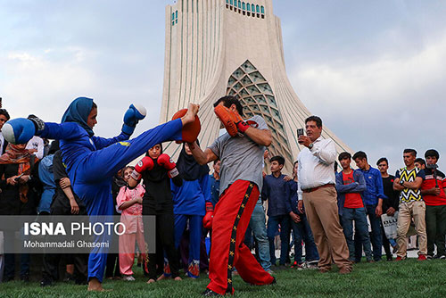 مراسم روز جهانی ووشو در میدان آزادی