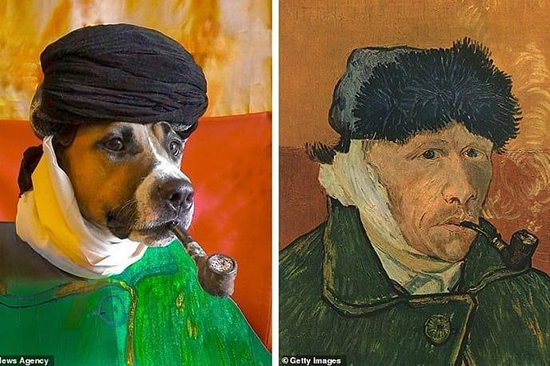 بازسازی آثار مشهور توسط یک سگ و صاحبش!