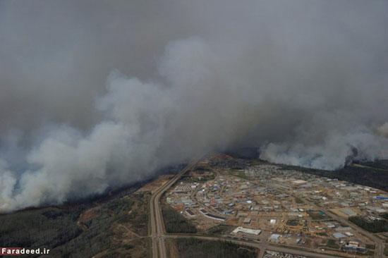 آتش‌سوزی مهیب در منطقه نفتی کانادا