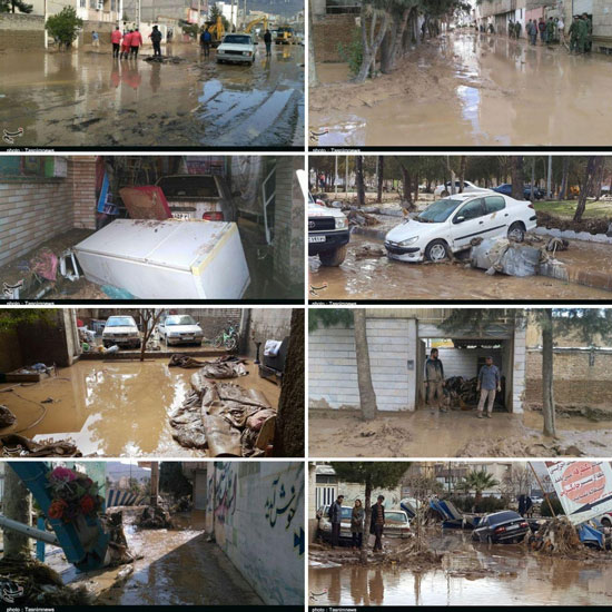 سیلاب، خانه‌های خرم‌آباد را زیر آب برد