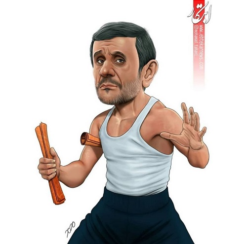 کارتون روزنامه ابتکار از کاندیداتوری احمدی‌نژاد