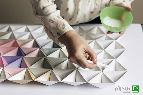 آموزش اوریگامی سه بعدی، یک تابلو برای تزیین دیوار!