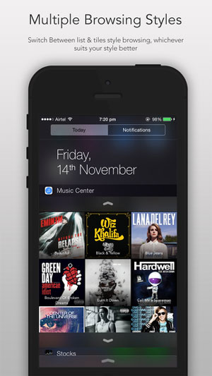 دانلود برنامه Music Center برای iOS