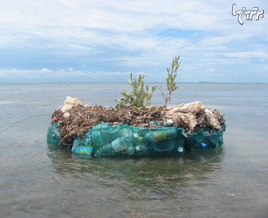 جزیره‌ای که با ۱۰۰,۰۰۰ بطری پلاستیکی ساخته شد!