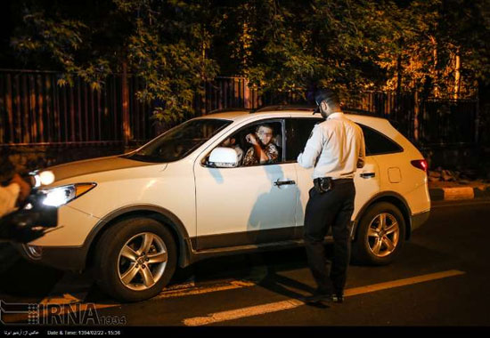 برخورد پلیس با رانندگان متخلف در شب