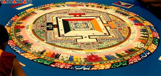 هنر سنتی «ماندالا» همراه با راهبان تبتی