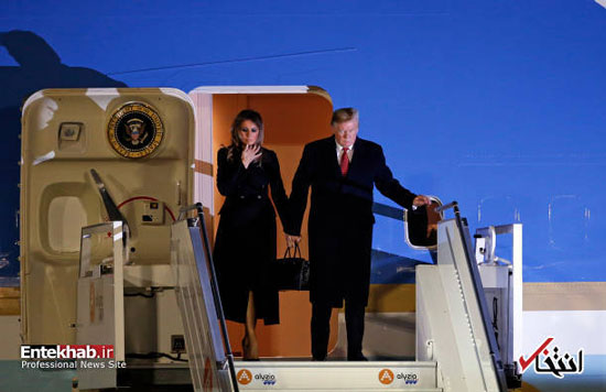 ورود دونالد ترامپ و همسرش به پاریس