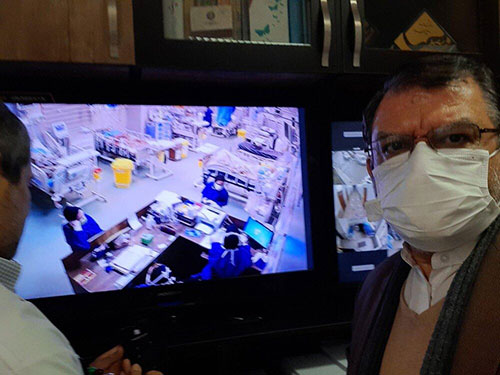 بازدید دو نماینده تهران از قرنطینه بیمارستان