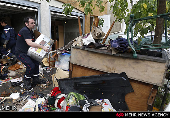 عکس: سیل فرانسوی ها را خانه خراب کرد
