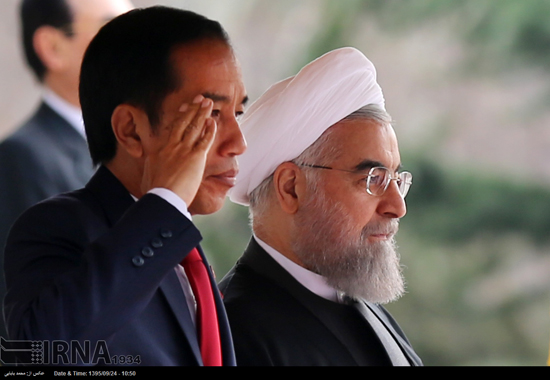 استقبال رسمی روحانی از رئیس جمهور اندونزی